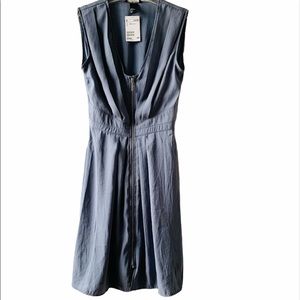 H&M SILKY GRAY DRESS SIZE 4. NEW WITH TAG.